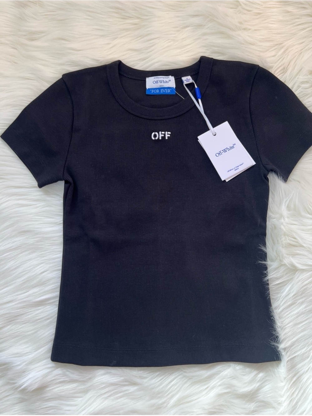 Off-White Women's Black Logo Tee